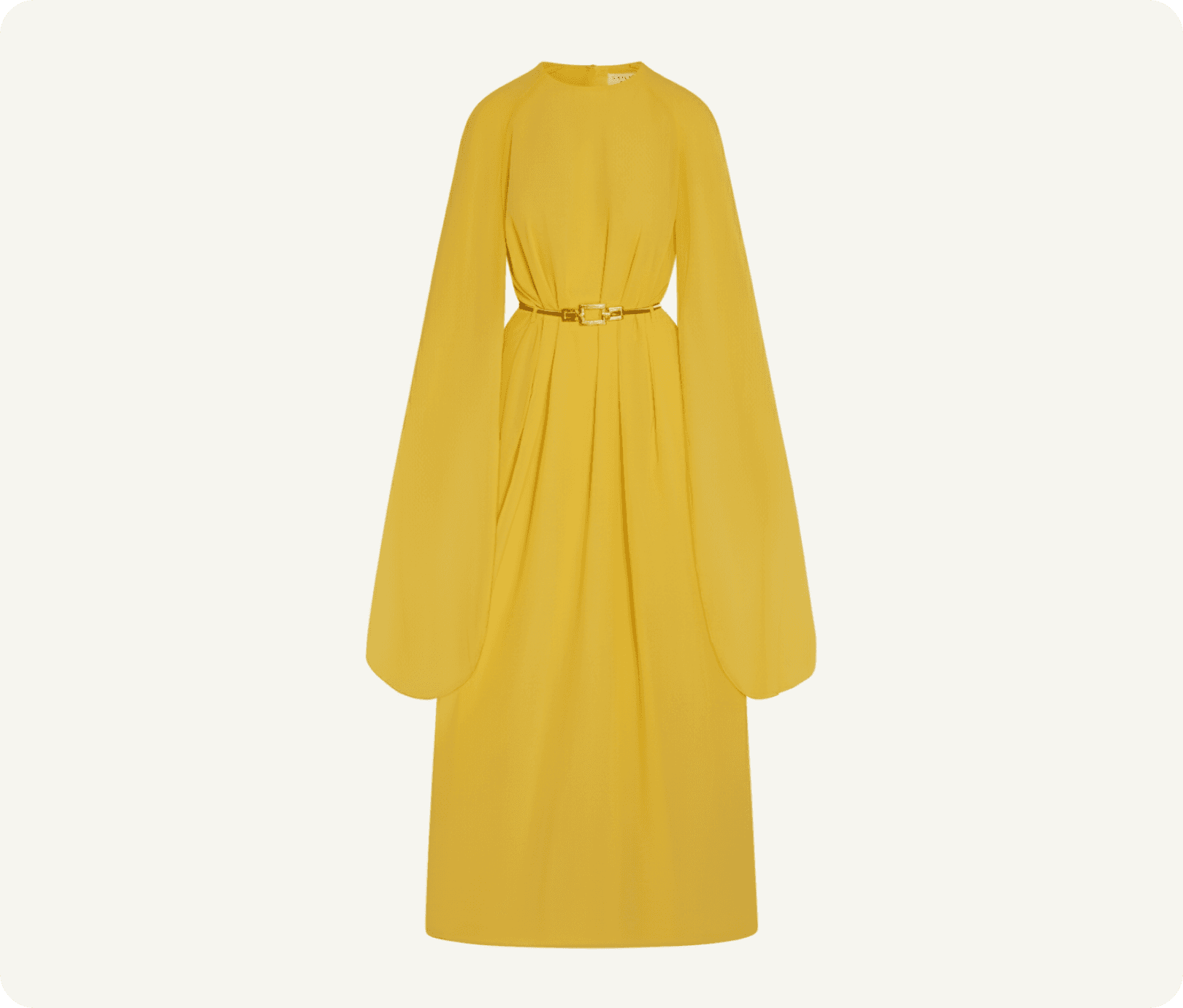 Yellow long-sleeve dress fashion item